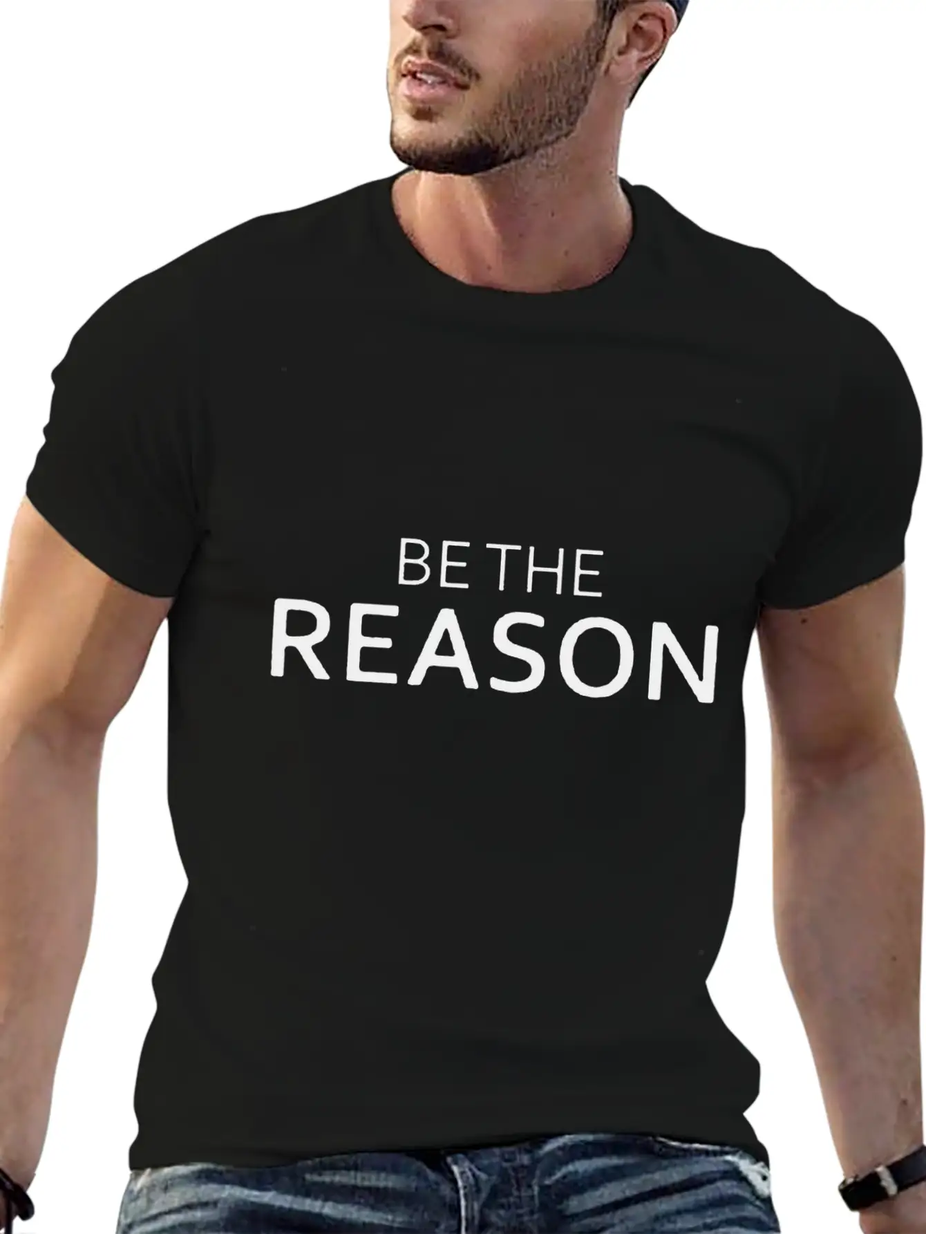 Be The Reason Funny Breathable Graphic T-Shirt – Perfect For Casual Days