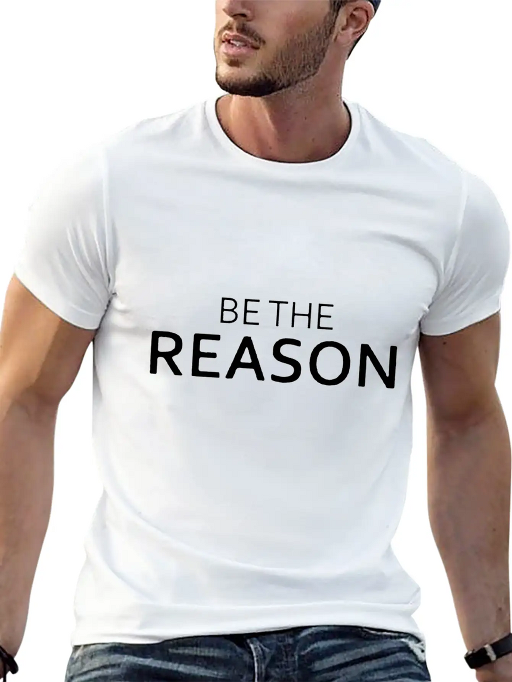 Be The Reason Funny Breathable Graphic T-Shirt – Perfect For Casual Days