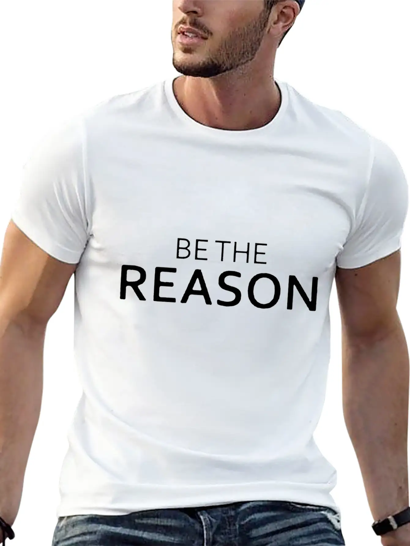 Be The Reason Funny Breathable Graphic T-Shirt – Perfect For Casual Days