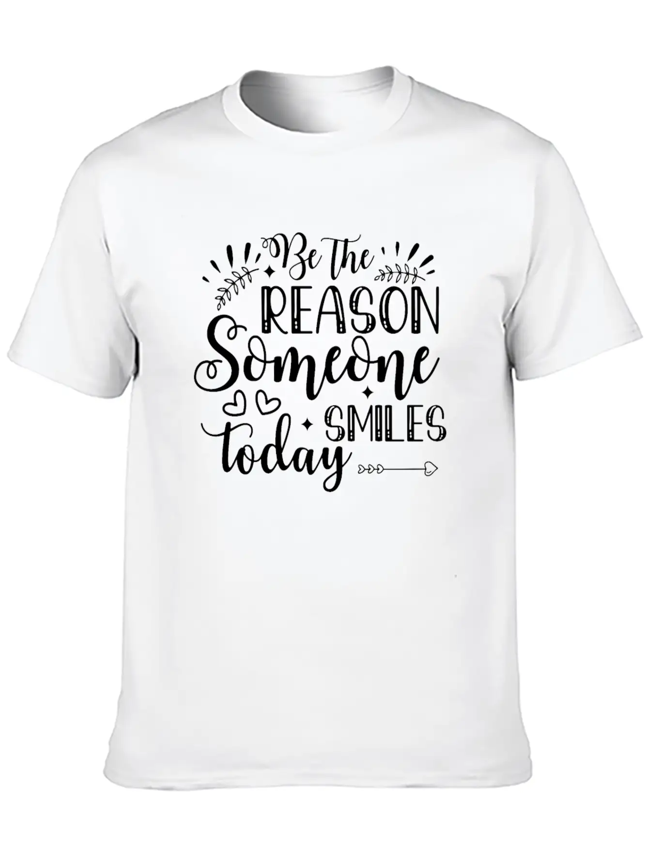 Be The Reason Someone Smiles Today Inspirational P Timeless Short Sleeve Tee – Comfy And Minimalist Design