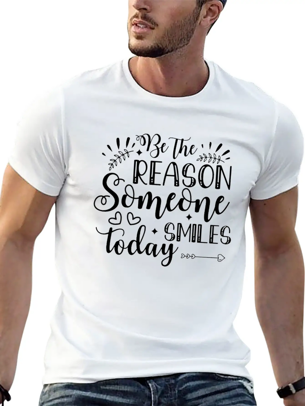 Be The Reason Someone Smiles Today Inspirational P Timeless Short Sleeve Tee – Comfy And Minimalist Design