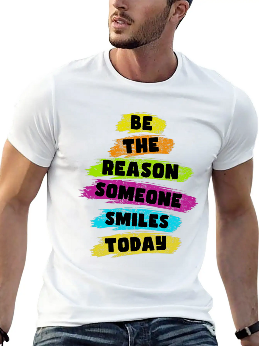 Be The Reason Someone Smiles Today Kindness Relaxed Everyday Tee – Lightweight And Durable Cotton