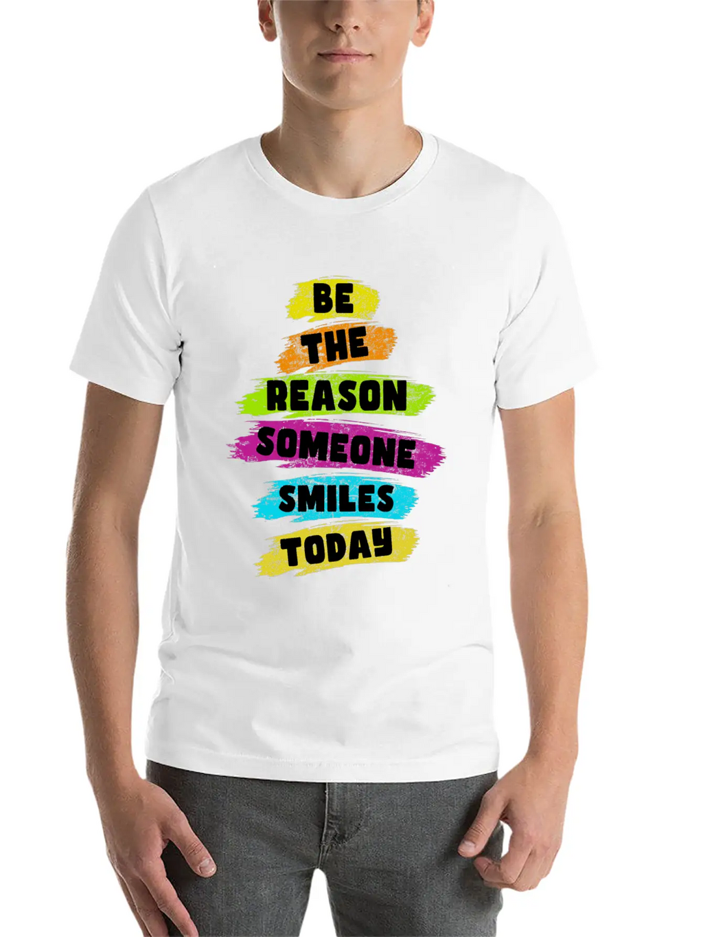 Be The Reason Someone Smiles Today Kindness Relaxed Everyday Tee – Lightweight And Durable Cotton