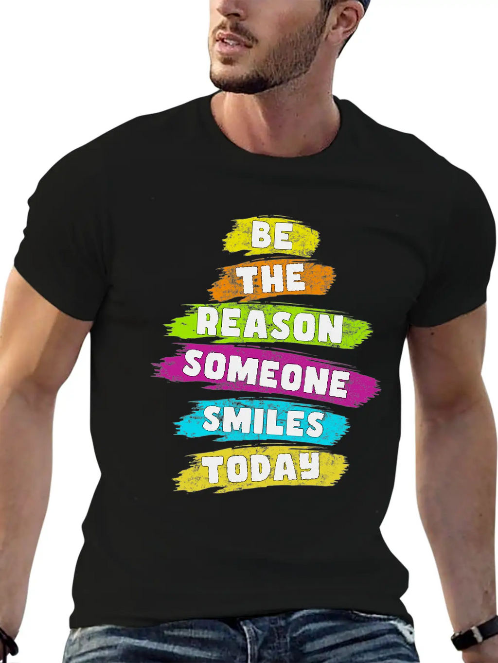 Be The Reason Someone Smiles Today Kindness Relaxed Everyday Tee – Lightweight And Durable Cotton