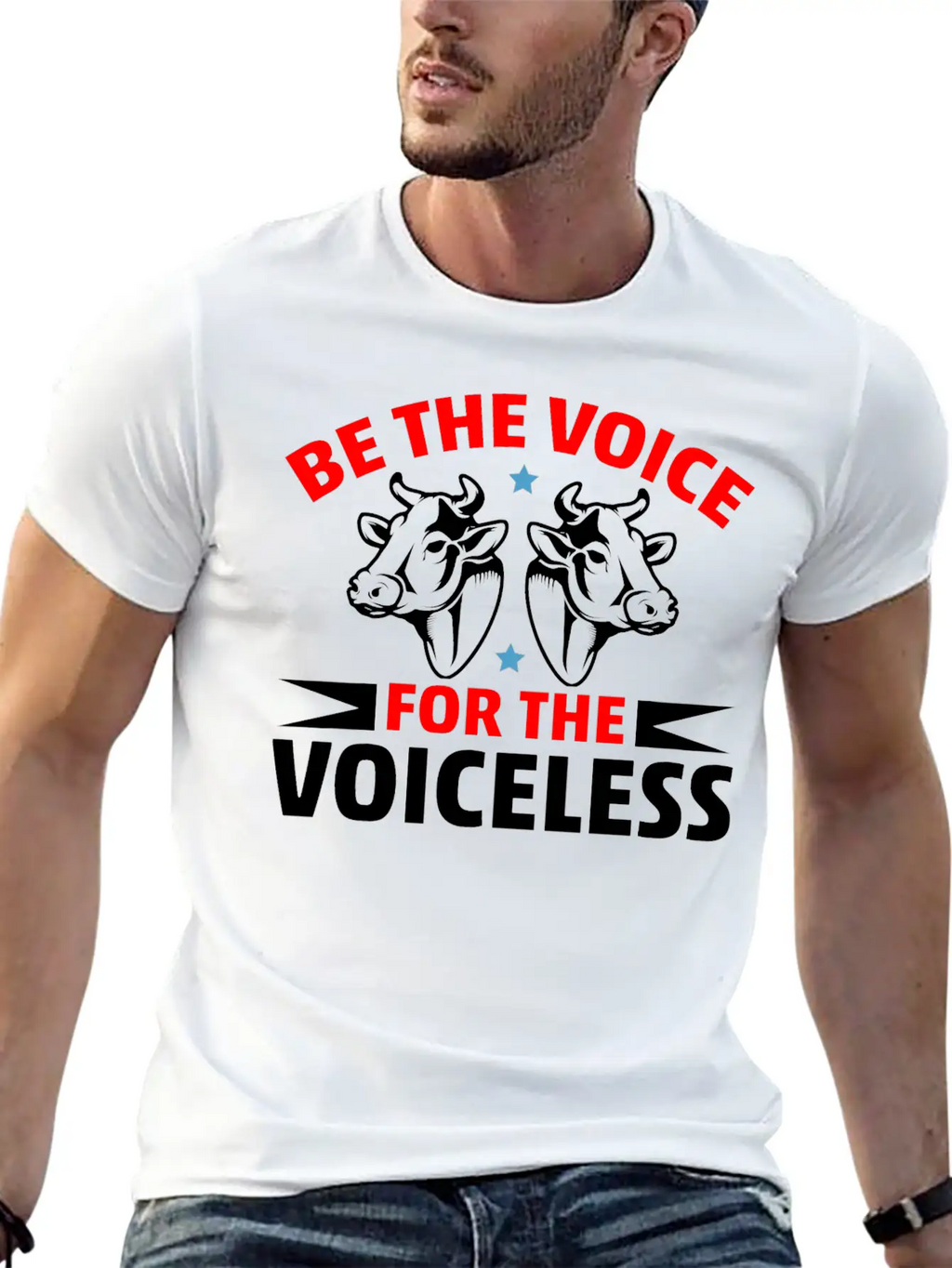 Be The Voice For The Voiceless Cow Timeless Short Sleeve Tee – Comfy And Minimalist Design