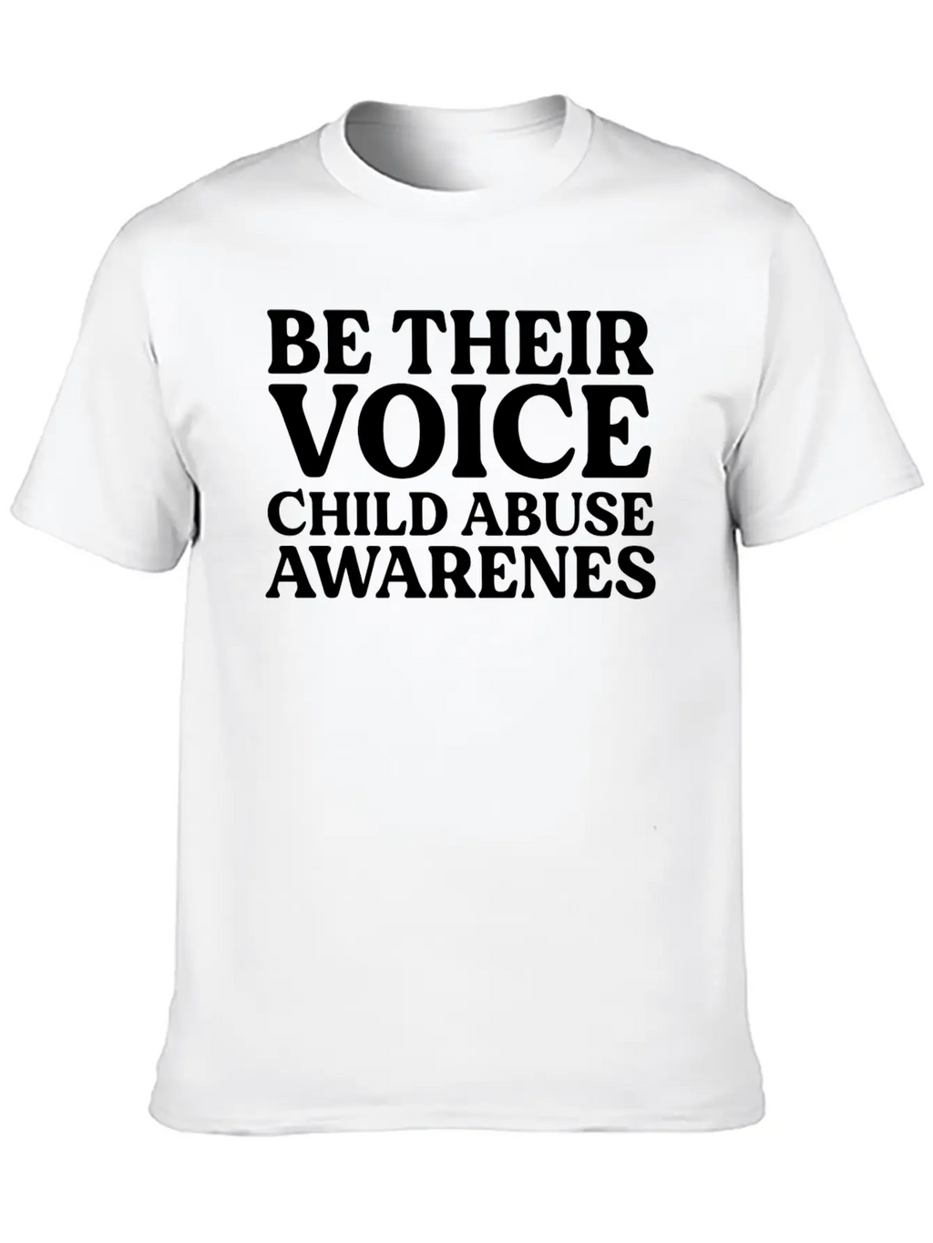Be Their Voice Child Abuse Awareness Essential Cotton Tee For Daily Outfits – Unisex Style