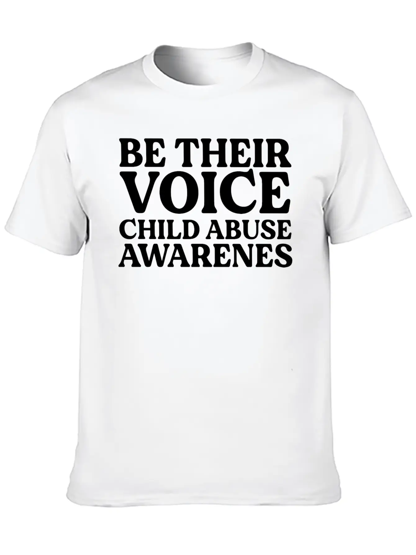 Be Their Voice Child Abuse Awareness Essential Cotton Tee For Daily Outfits – Unisex Style