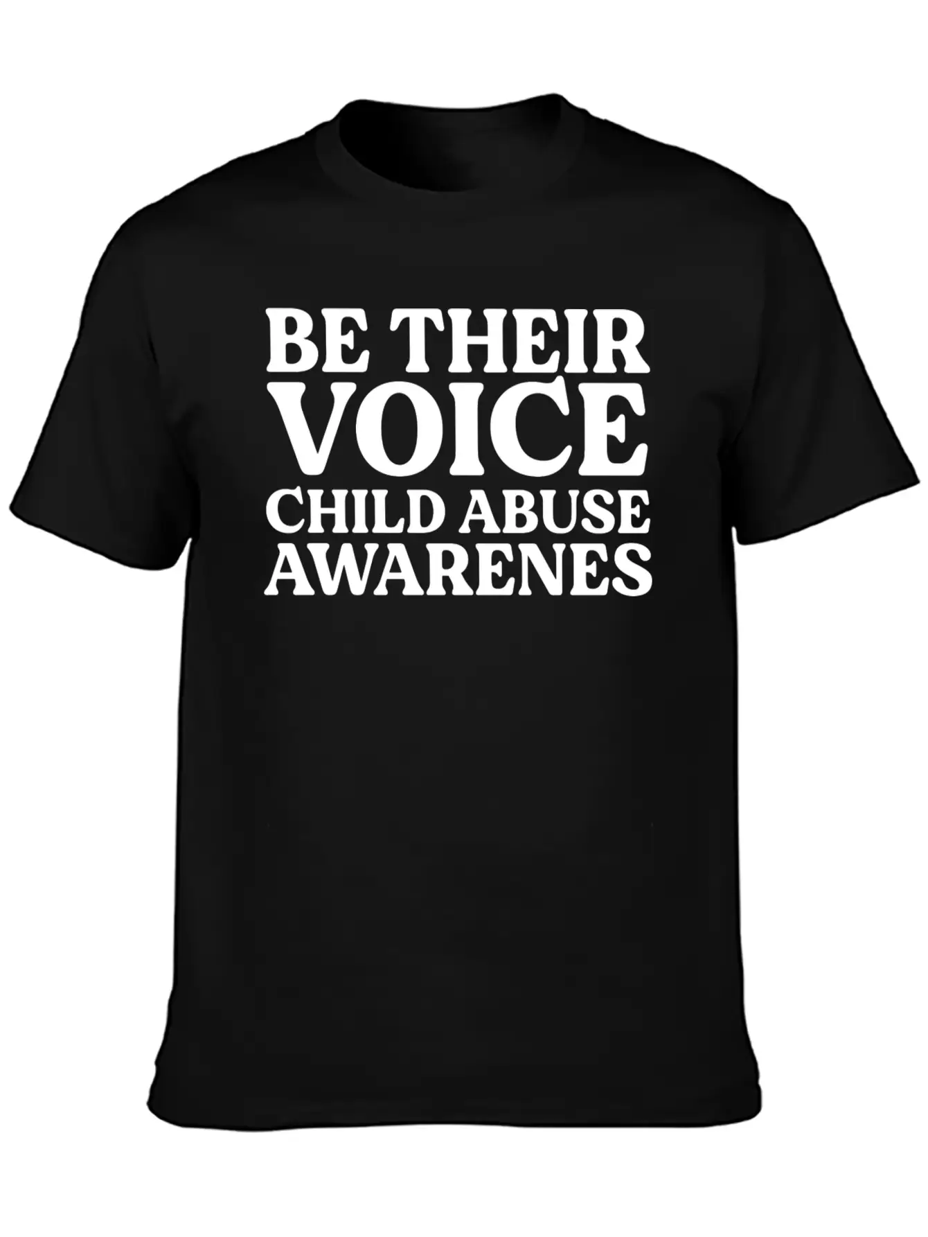 Be Their Voice Child Abuse Awareness Essential Cotton Tee For Daily Outfits – Unisex Style