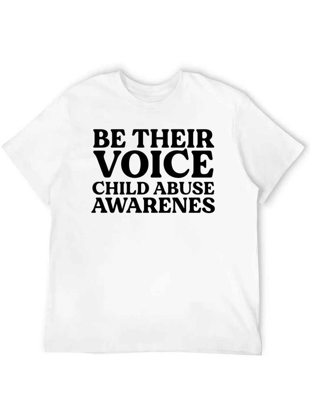 Be Their Voice Child Abuse Awareness Essential Cotton Tee For Daily Outfits – Unisex Style