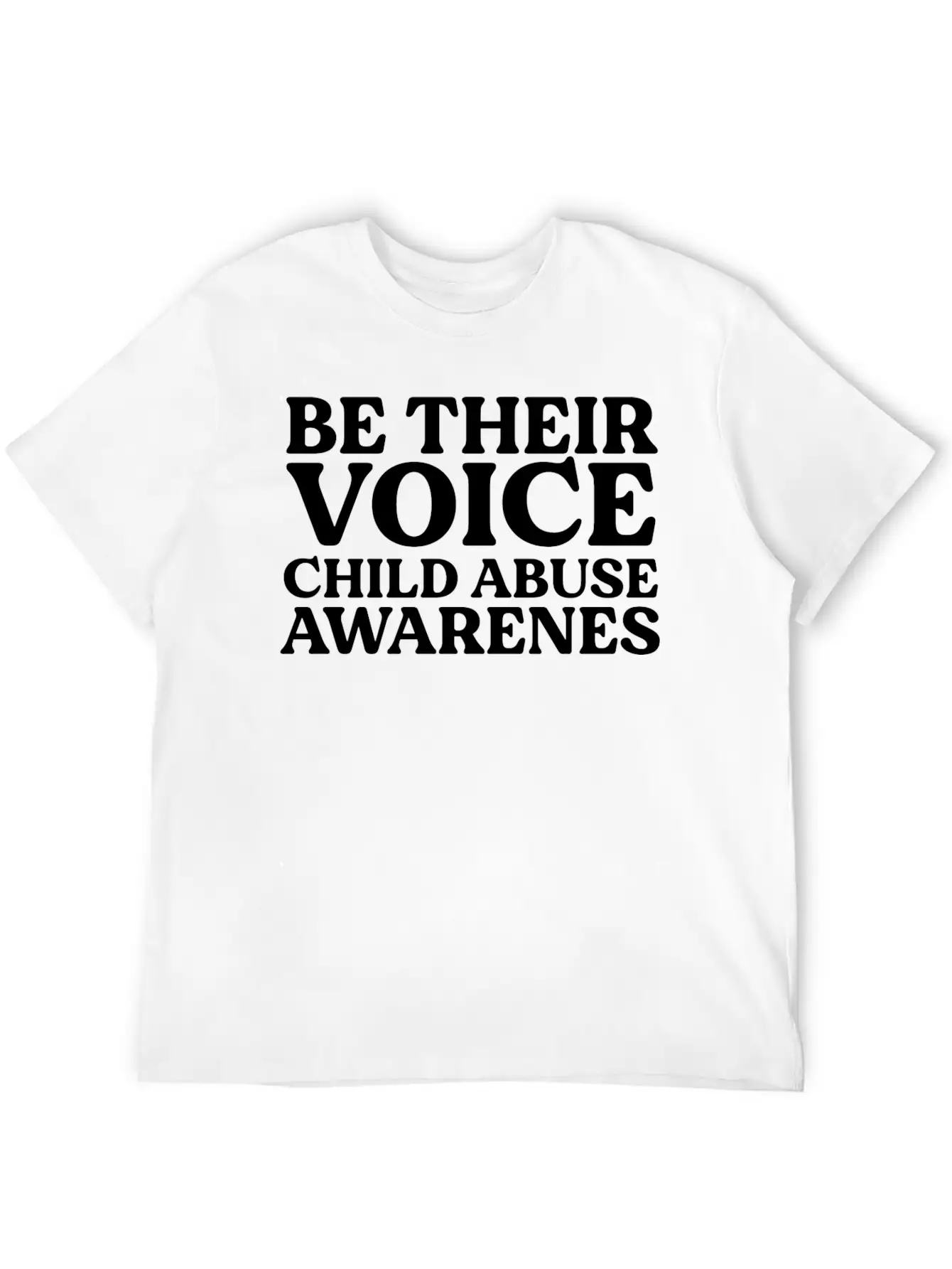 Be Their Voice Child Abuse Awareness Essential Cotton Tee For Daily Outfits – Unisex Style
