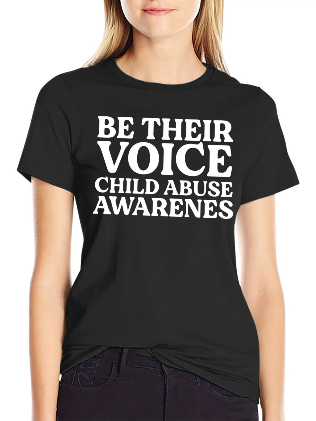 Be Their Voice Child Abuse Awareness Essential Cotton Tee For Daily Outfits – Unisex Style