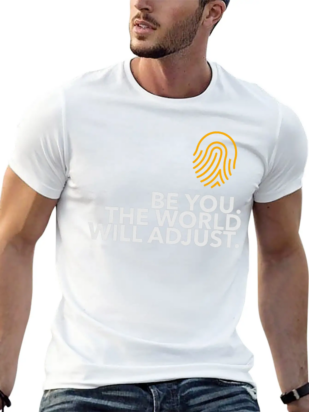 Be Yourself. The World Will Adjust! Unisex Casual T-Shirt – Clean Design For Daily Comfort