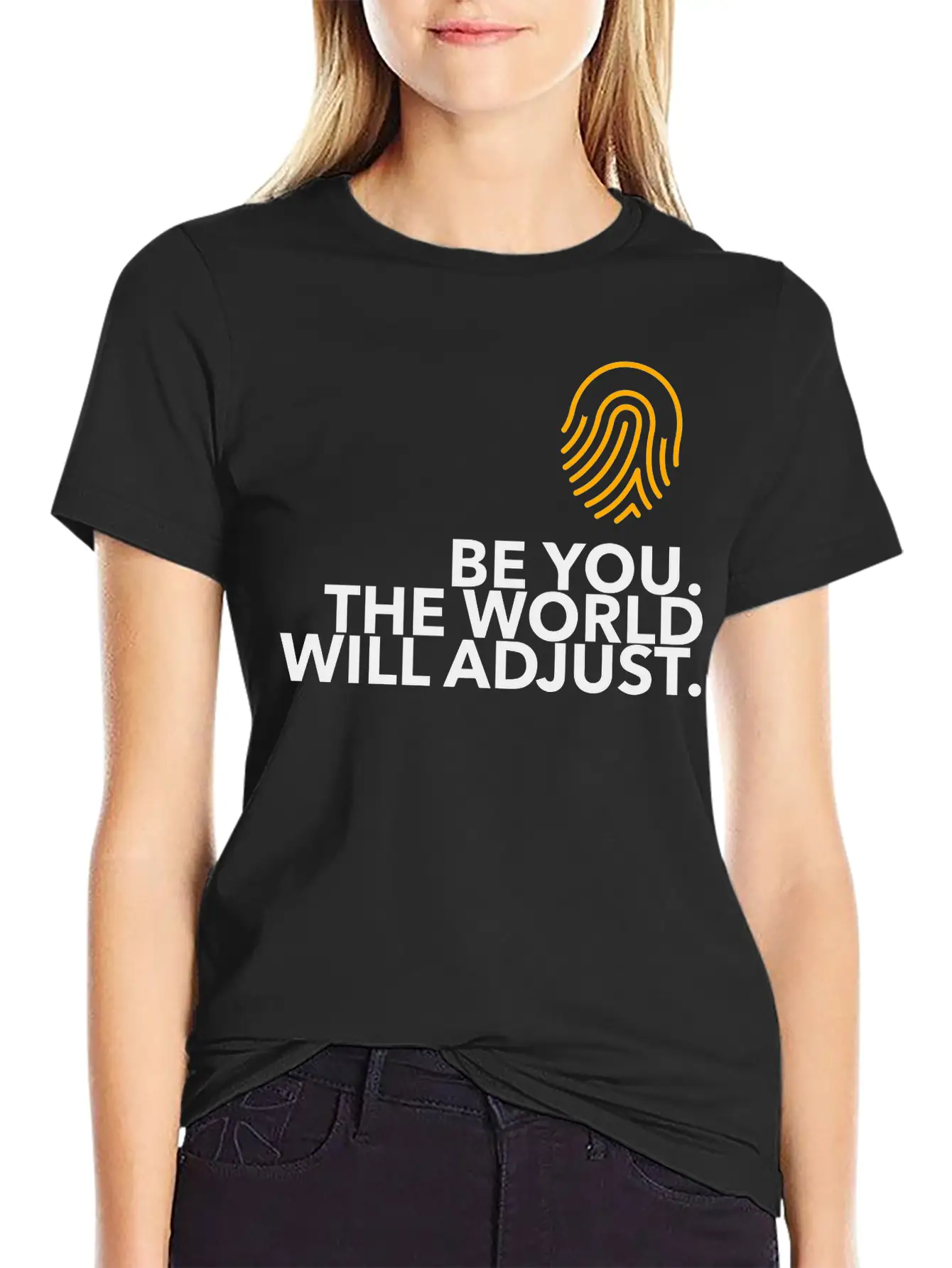 Be Yourself. The World Will Adjust! Unisex Casual T-Shirt – Clean Design For Daily Comfort