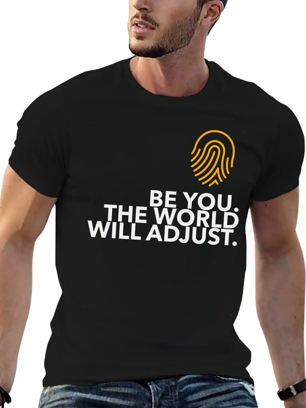 Be Yourself. The World Will Adjust! Unisex Casual T-Shirt – Clean Design For Daily Comfort