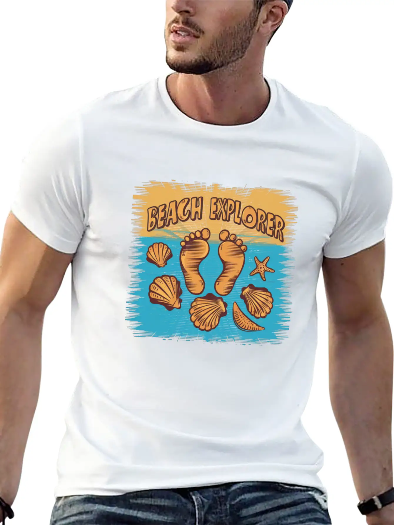 Beach Explorer Breathable Soft Cotton T-Shirt – Timeless Casual Look