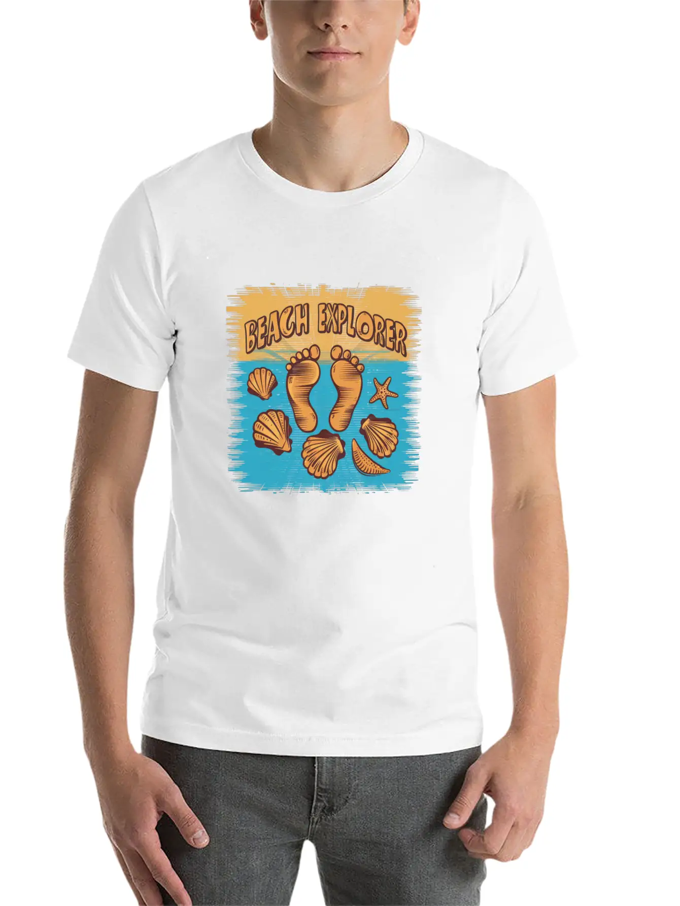 Beach Explorer Breathable Soft Cotton T-Shirt – Timeless Casual Look