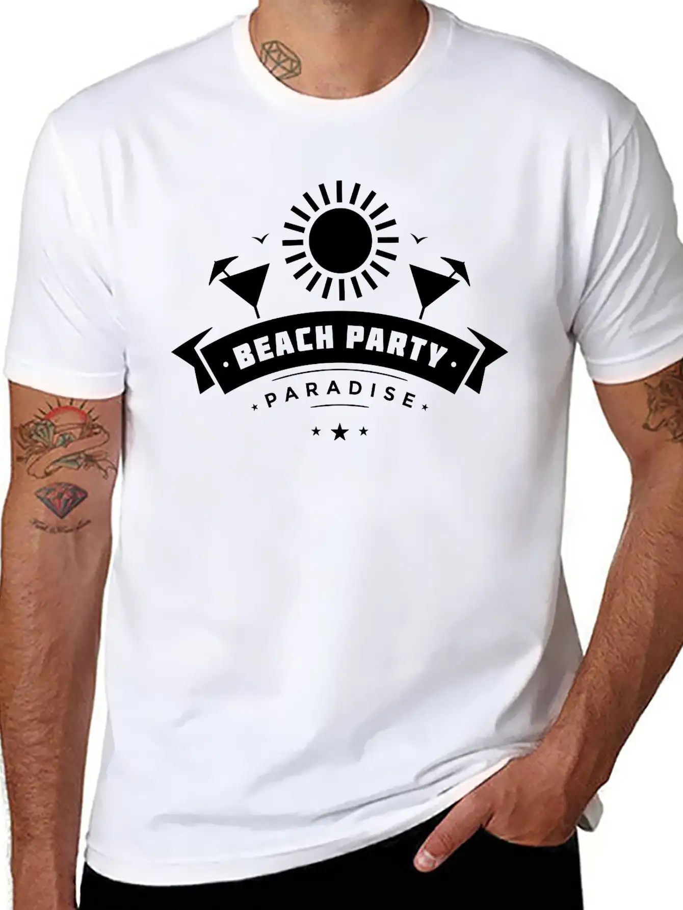 Beach Party Paradise Breathable Graphic T-Shirt – Perfect For Casual Days