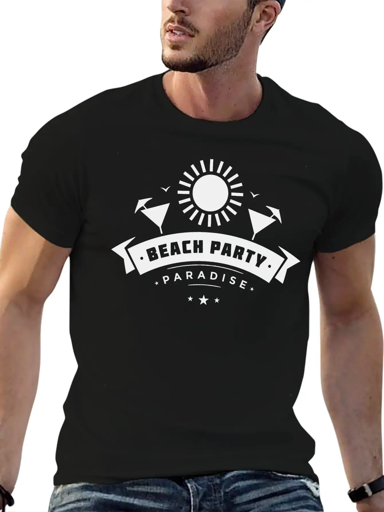 Beach Party Paradise Breathable Graphic T-Shirt – Perfect For Casual Days