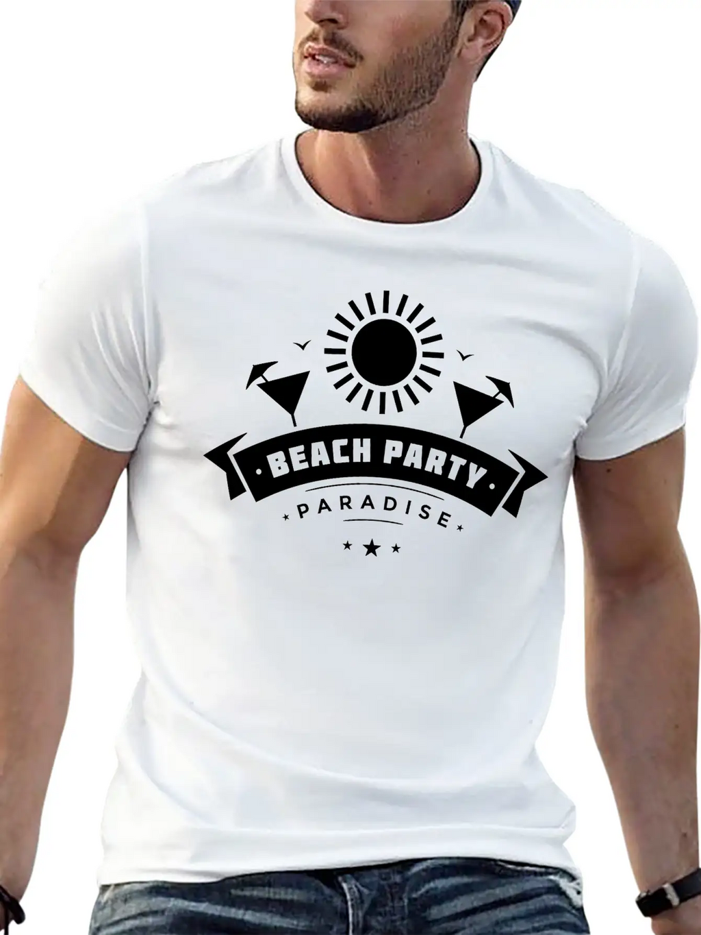 Beach Party Paradise Breathable Graphic T-Shirt – Perfect For Casual Days