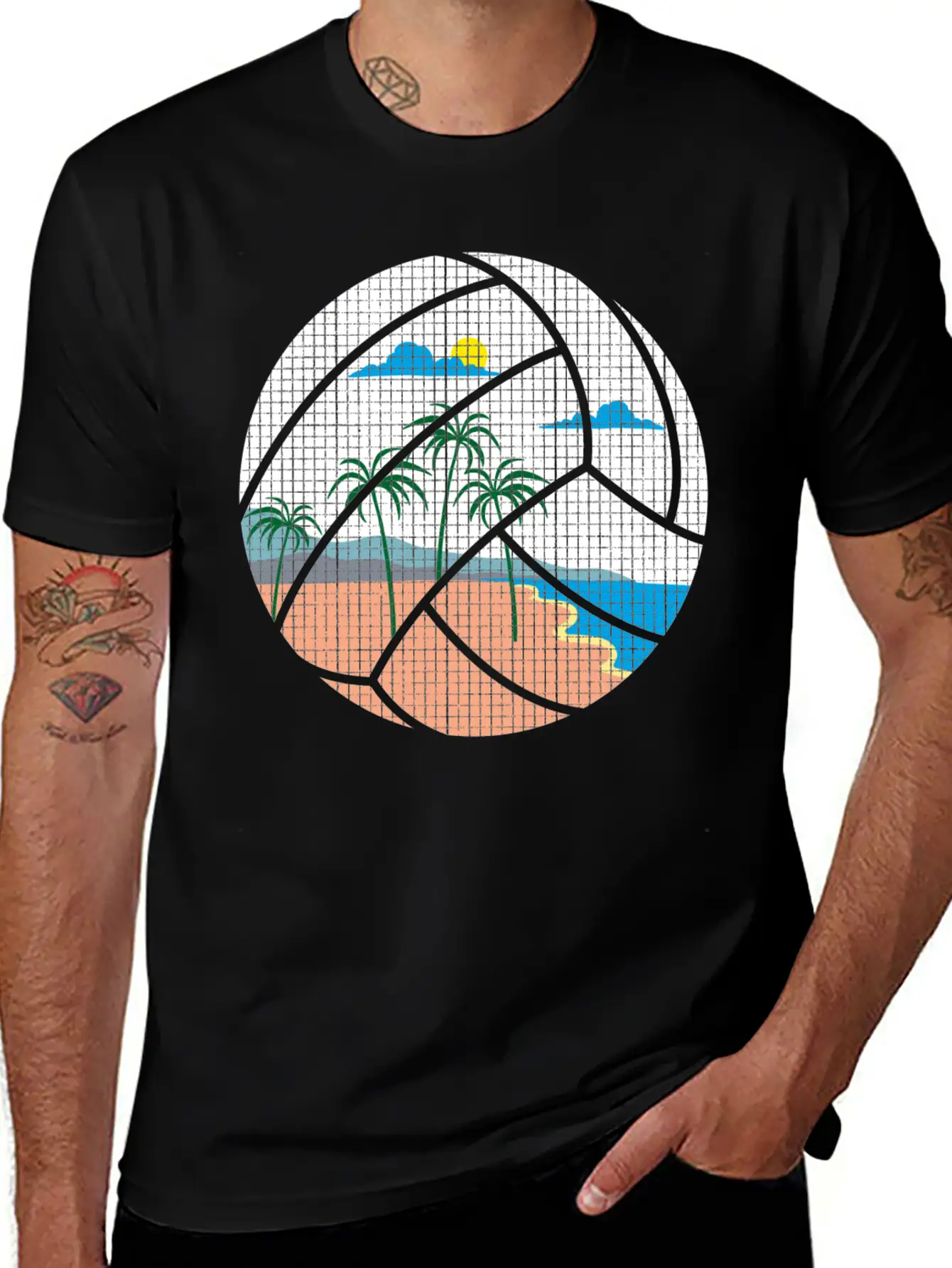 Beach Volleyball Classic Cotton Tee – Unisex Comfort For Any Season