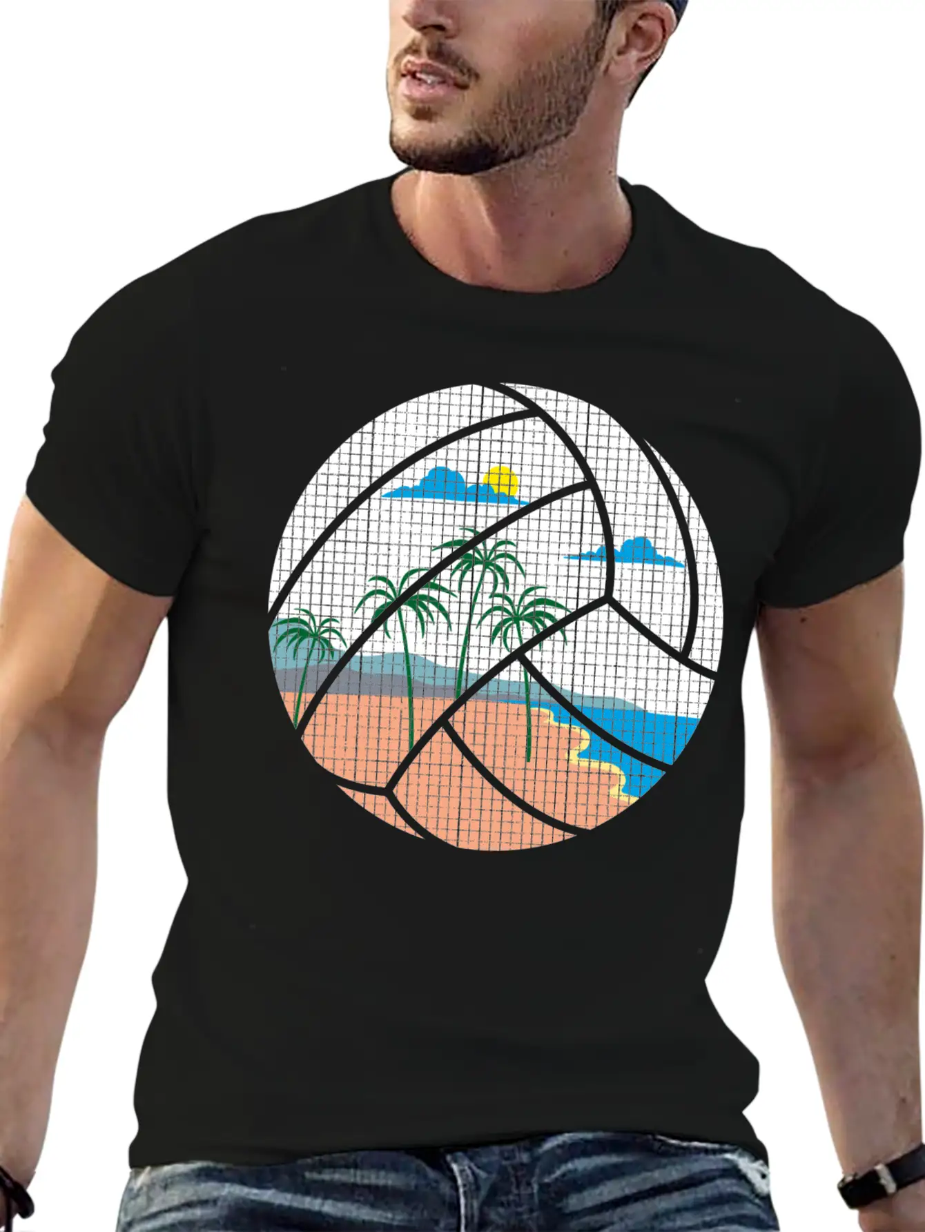 Beach Volleyball Classic Cotton Tee – Unisex Comfort For Any Season