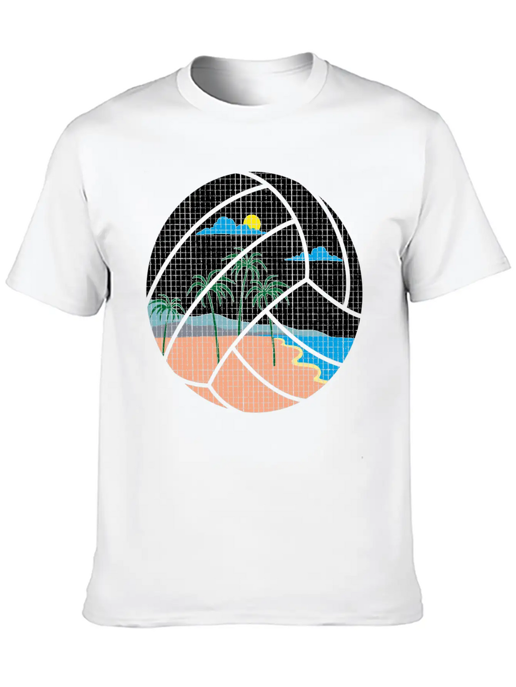 Beach Volleyball Classic Cotton Tee – Unisex Comfort For Any Season