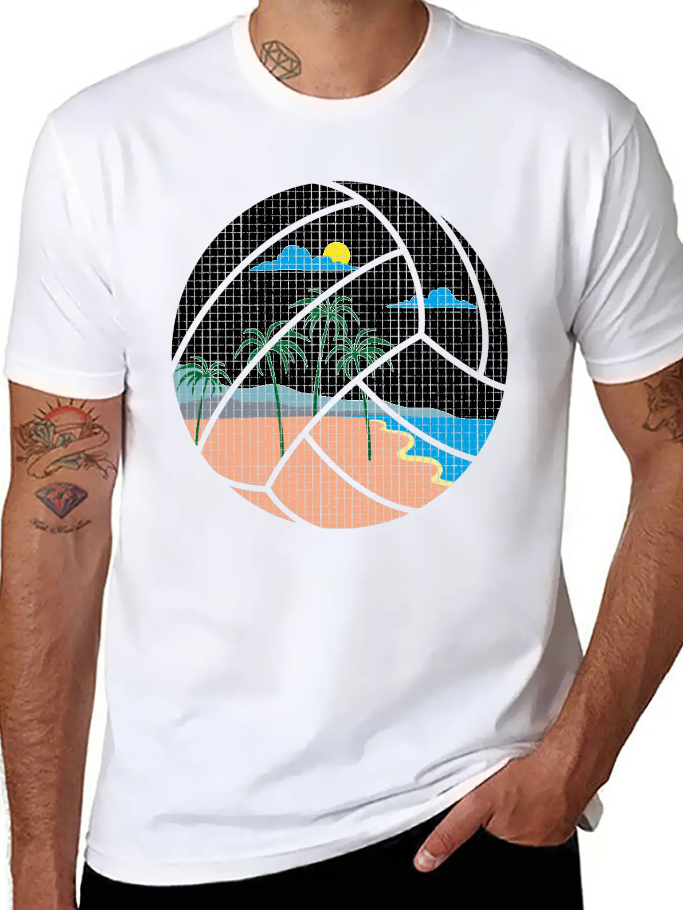 Beach Volleyball Classic Cotton Tee – Unisex Comfort For Any Season