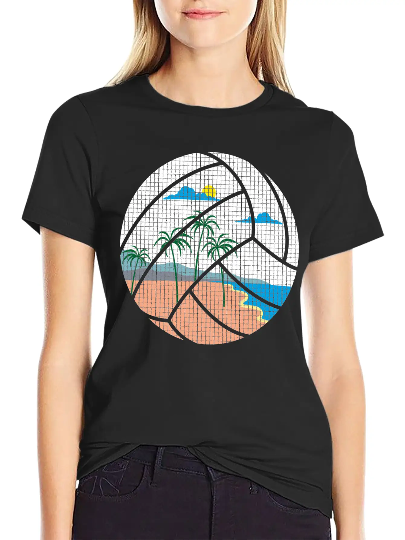 Beach Volleyball Classic Cotton Tee – Unisex Comfort For Any Season