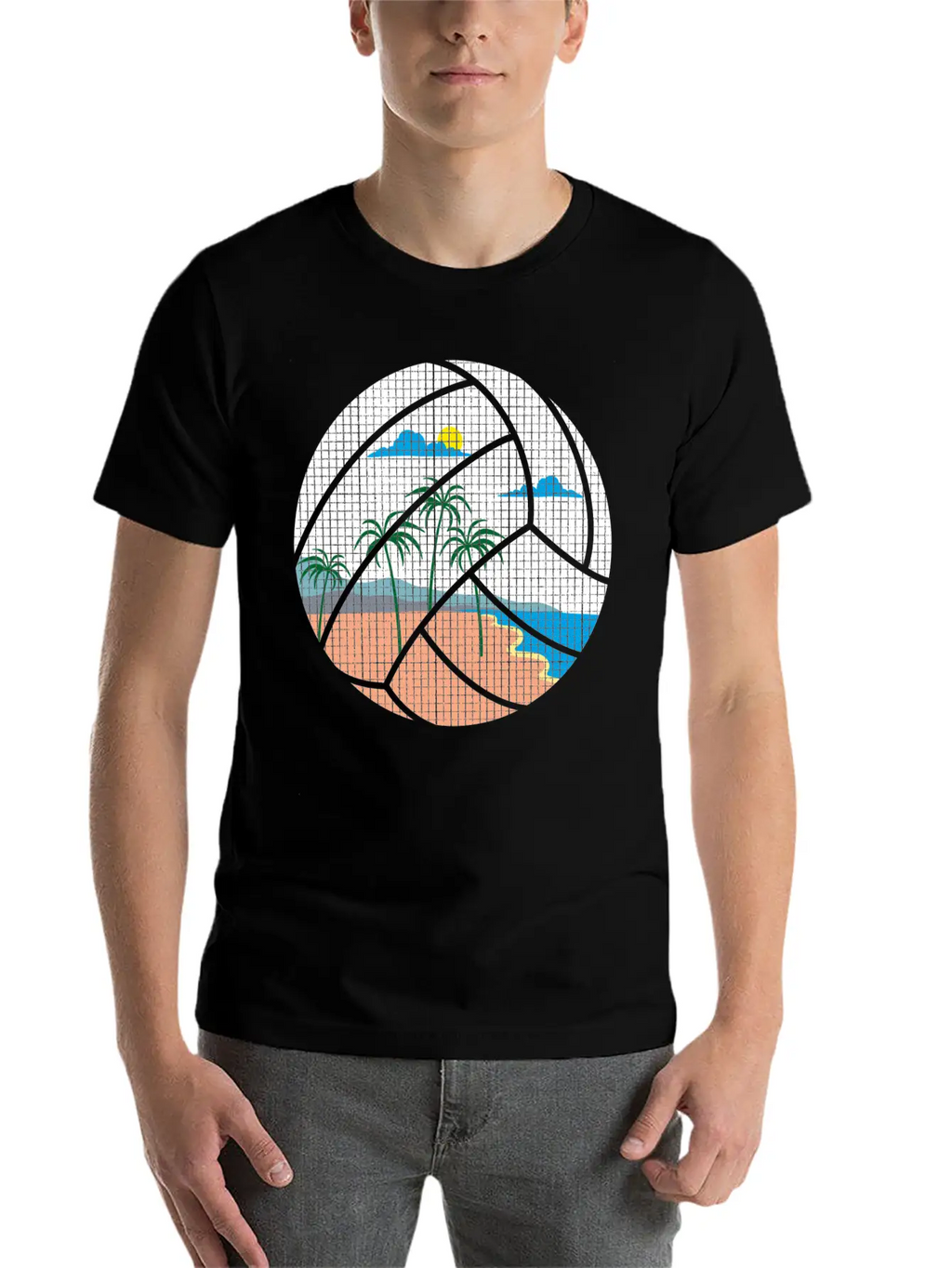 Beach Volleyball Classic Cotton Tee – Unisex Comfort For Any Season