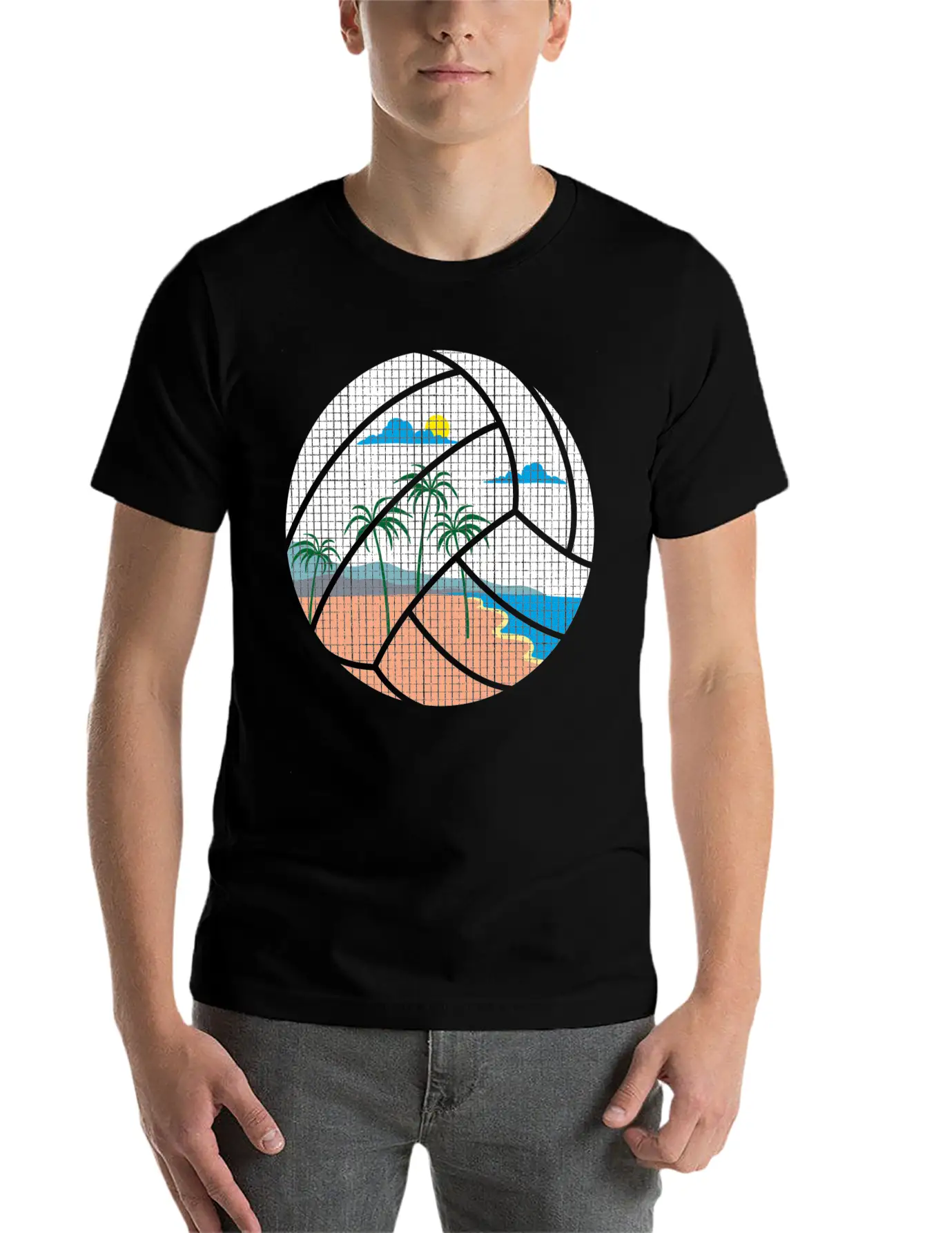 Beach Volleyball Classic Cotton Tee – Unisex Comfort For Any Season
