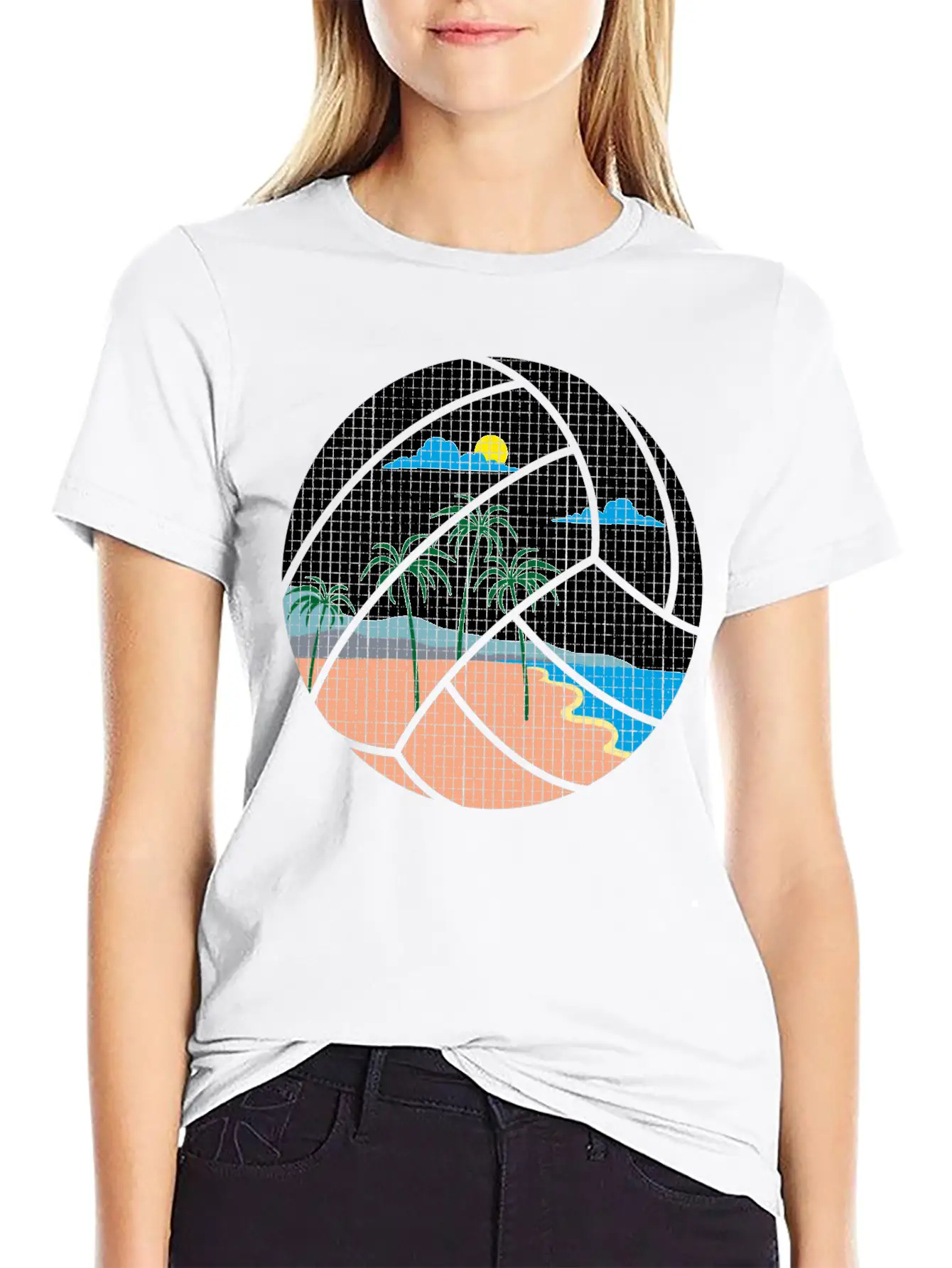 Beach Volleyball Classic Cotton Tee – Unisex Comfort For Any Season