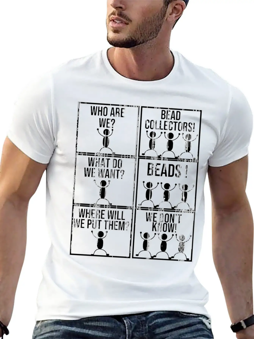 Beading Funny Beader Jewelry Maker Beadwork Bead Stylish Everyday T-Shirt – Unisex Basic Cotton Tee