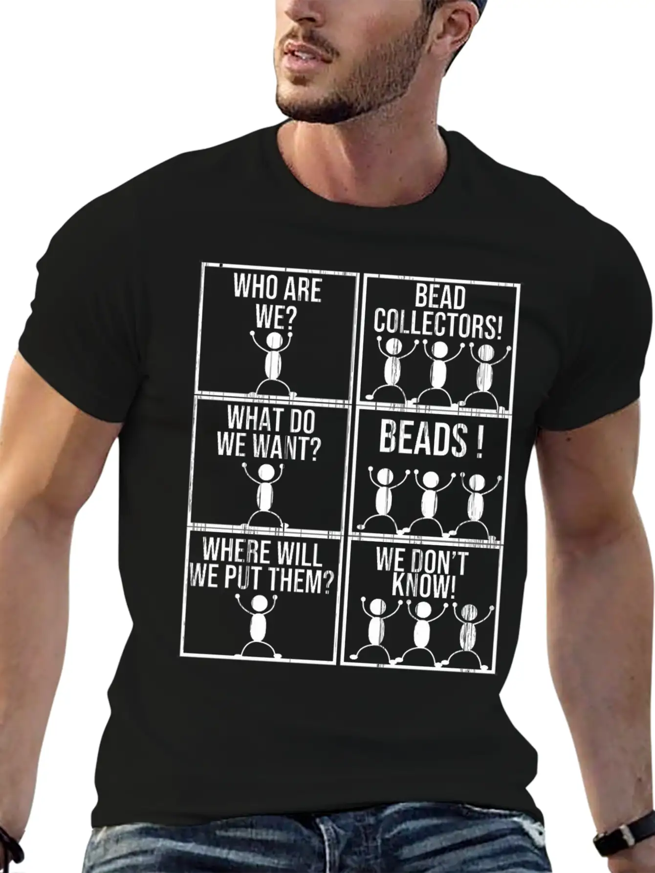 Beading Funny Beader Jewelry Maker Beadwork Bead Stylish Everyday T-Shirt – Unisex Basic Cotton Tee