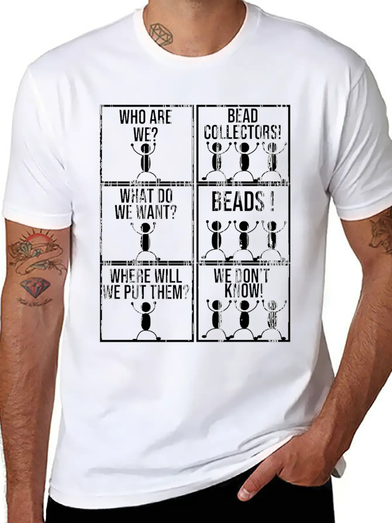 Beading Funny Beader Jewelry Maker Beadwork Bead Stylish Everyday T-Shirt – Unisex Basic Cotton Tee