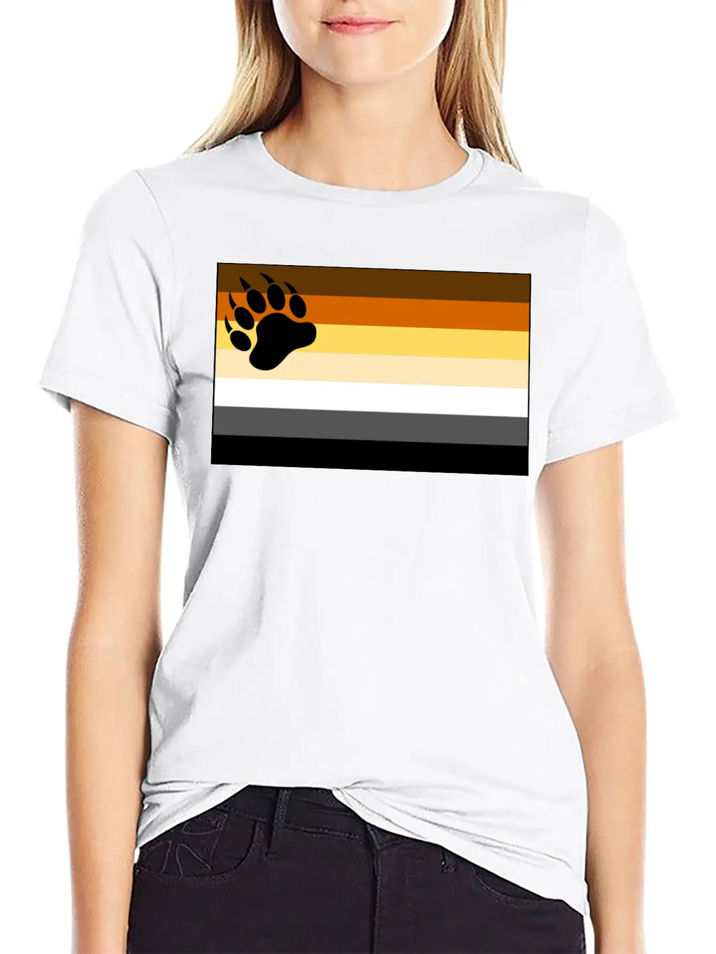Bear Flag For White Backg Stylish Everyday T-Shirt – Unisex Basic Cotton Tee