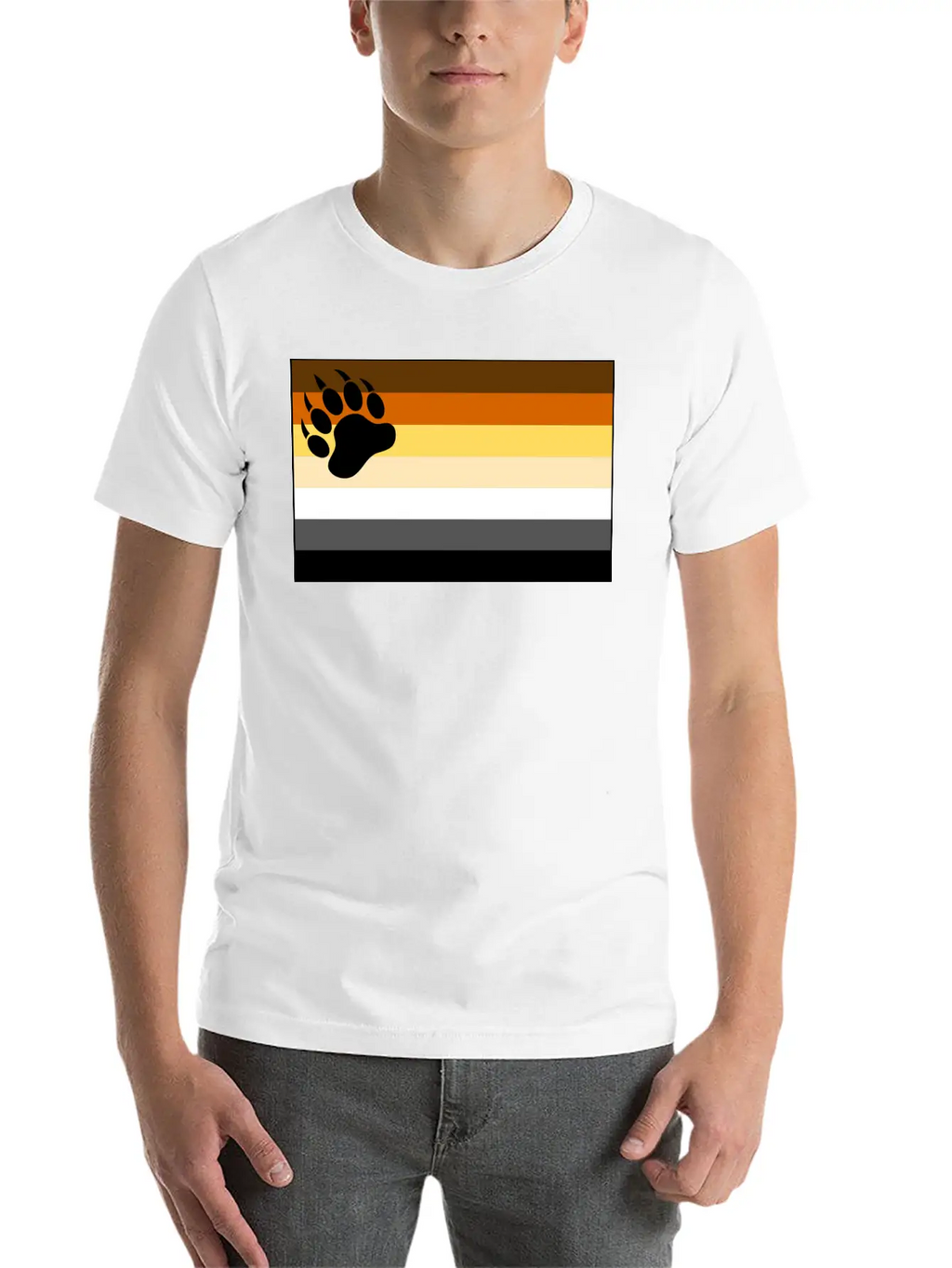 Bear Flag For White Backg Stylish Everyday T-Shirt – Unisex Basic Cotton Tee