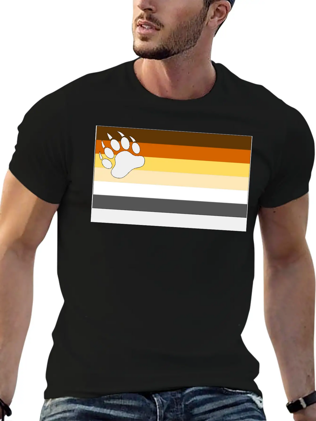 Bear Flag For White Backg Stylish Everyday T-Shirt – Unisex Basic Cotton Tee