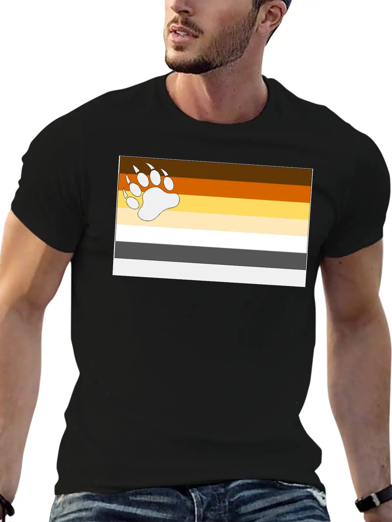 Bear Flag For White Backg Stylish Everyday T-Shirt – Unisex Basic Cotton Tee