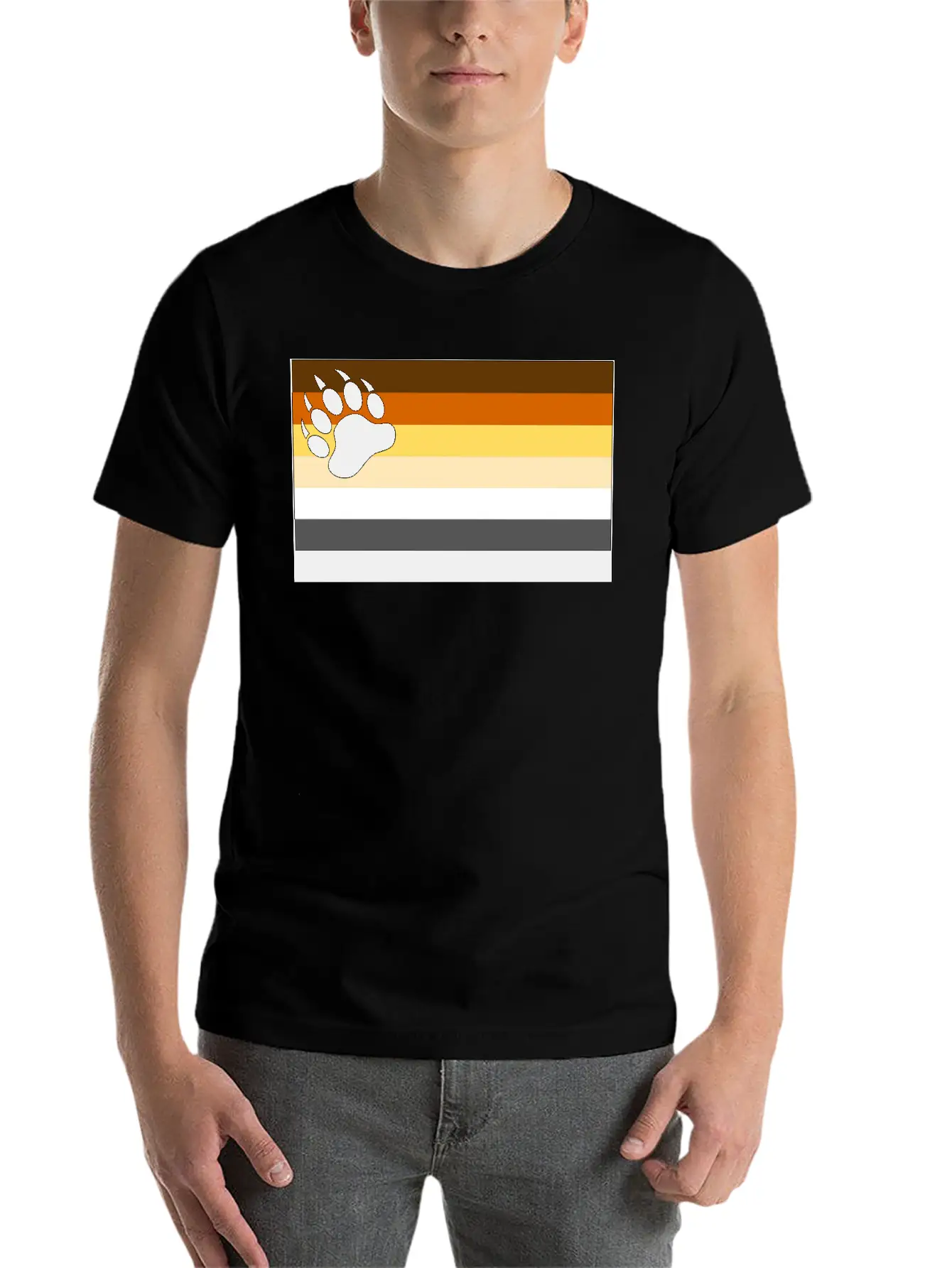 Bear Flag For White Backg Stylish Everyday T-Shirt – Unisex Basic Cotton Tee