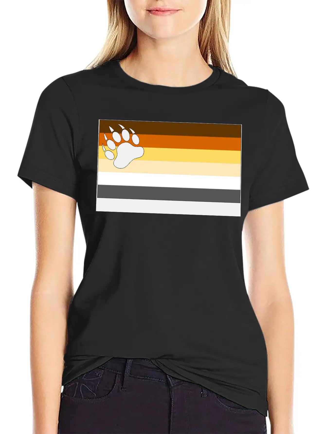 Bear Flag For White Backg Stylish Everyday T-Shirt – Unisex Basic Cotton Tee
