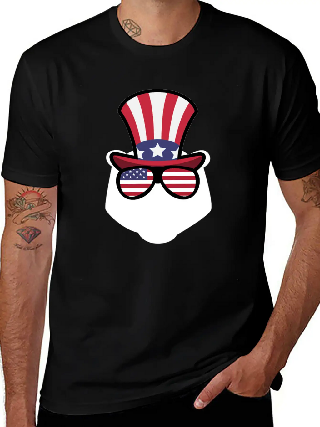Bear Happy 4th Of July Classic Cotton Tee – Unisex Comfort For Any Season