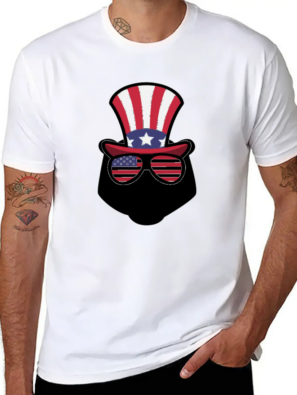 Bear Happy 4th Of July Classic Cotton Tee – Unisex Comfort For Any Season