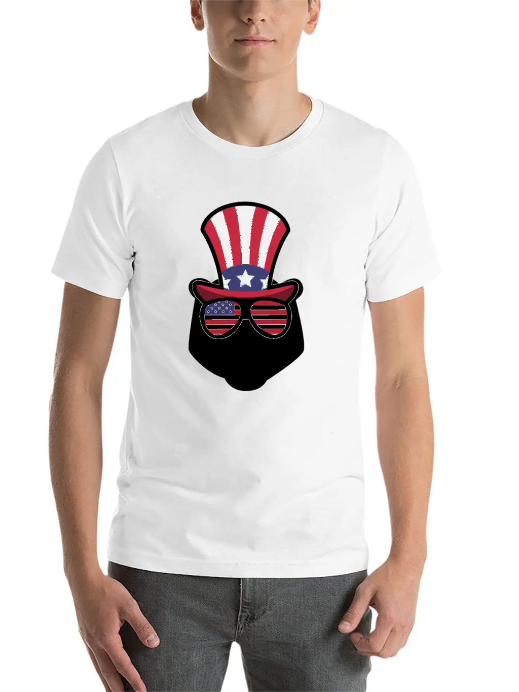 Bear Happy 4th Of July Classic Cotton Tee – Unisex Comfort For Any Season
