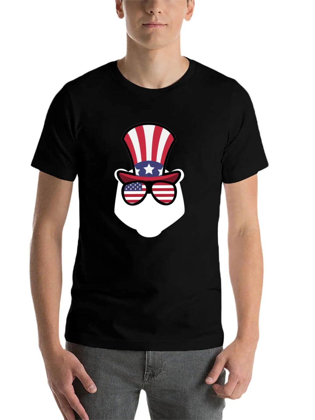 Bear Happy 4th Of July Classic Cotton Tee – Unisex Comfort For Any Season