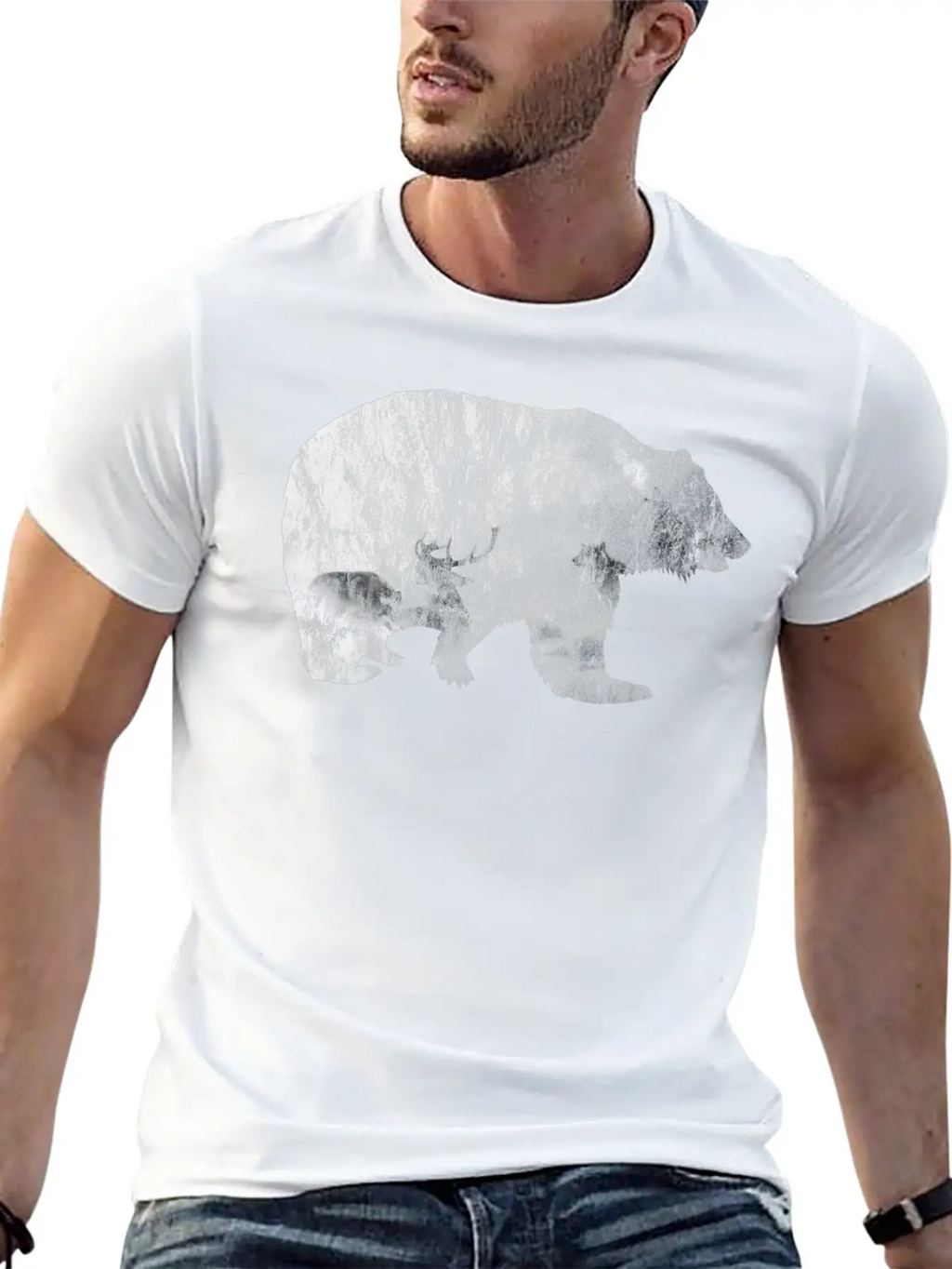 Bear Mountain Essential Cotton Tee For Daily Outfits – Unisex Style