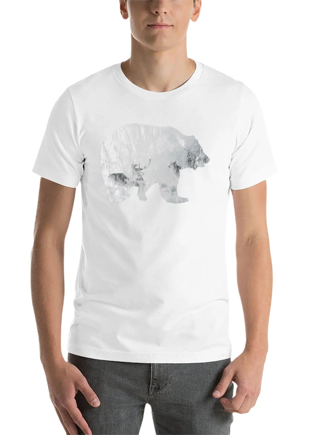 Bear Mountain Essential Cotton Tee For Daily Outfits – Unisex Style