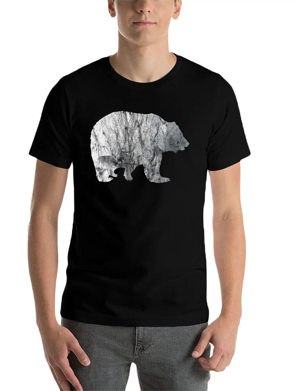 Bear Mountain Essential Cotton Tee For Daily Outfits – Unisex Style