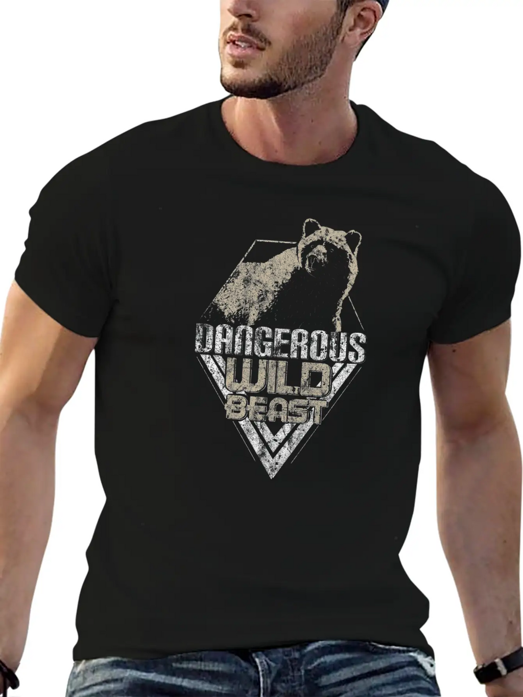 Bear Safari Gift Breathable Soft Cotton T-Shirt – Timeless Casual Look