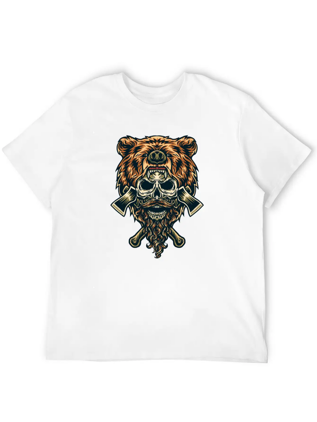 Bear & Skull Basic Graphic T-Shirt – Daily Comfort In Soft Cotton