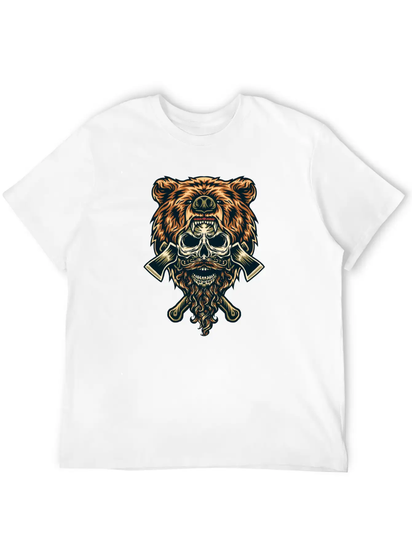 Bear & Skull Basic Graphic T-Shirt – Daily Comfort In Soft Cotton